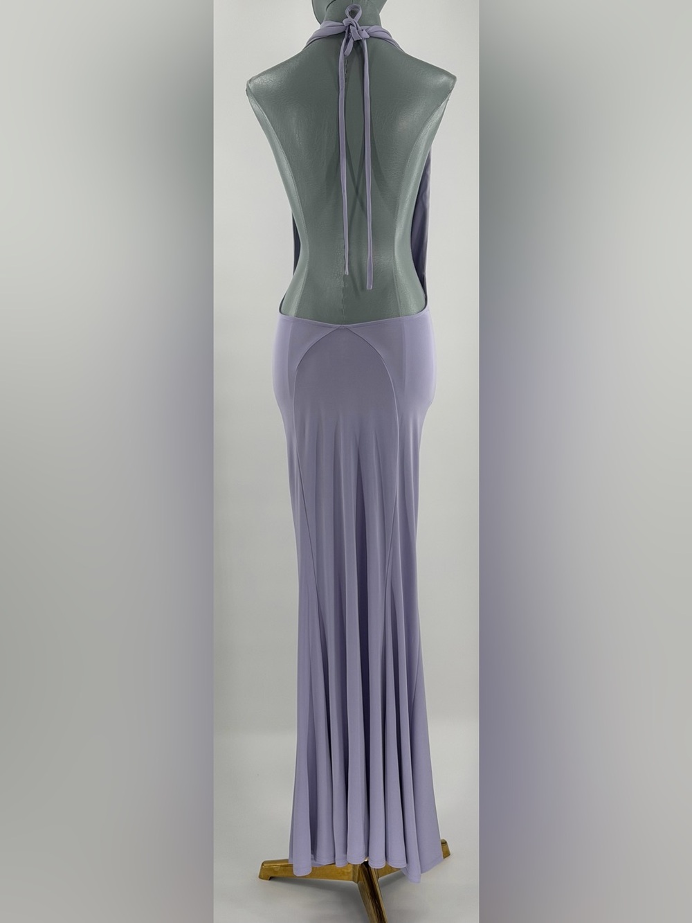 🆕 RAT & BOA 🧿 NWOT Aris Maxi Cowl Halter Neck Midi Dress, Lilac Sz XS *NOTAGS* - Picture 10 of 17